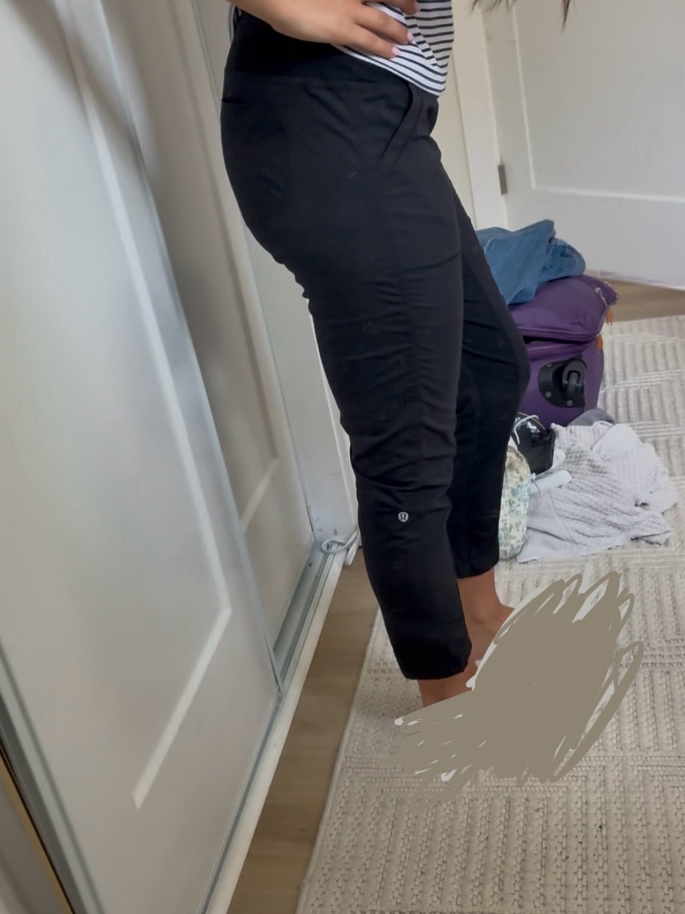 Lululemon Women’s Black Dance Studio Skinny/fitted Pants